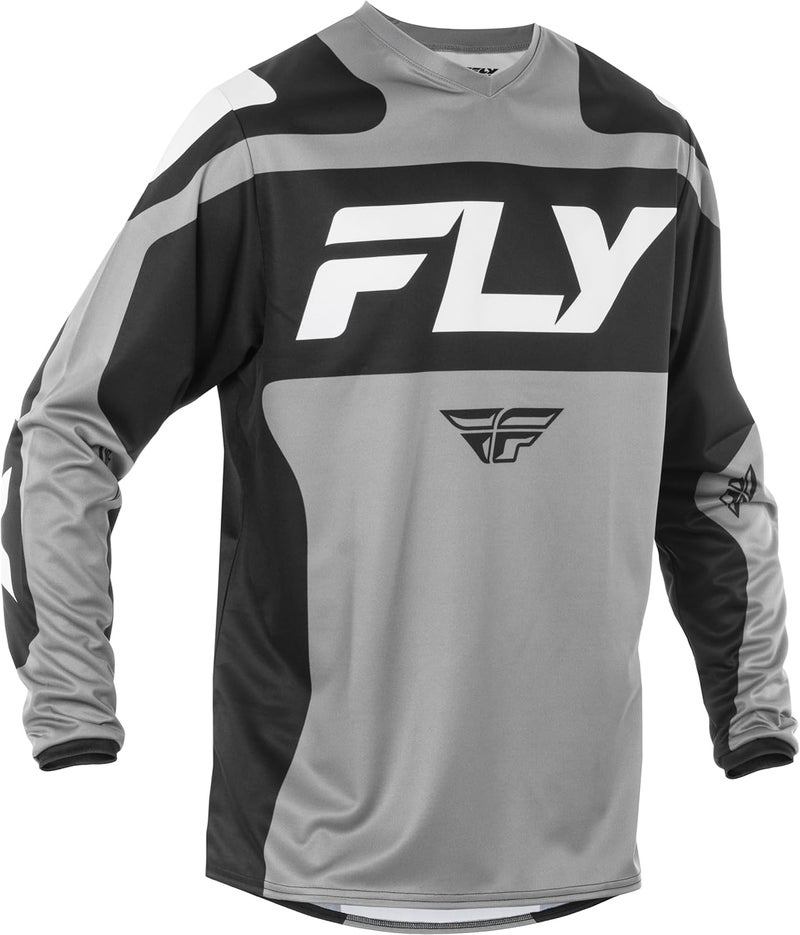 Fly Racing قميص F-16 للرجال (رمادي/أسود/أبيض، 2X-كبير) - Image 1